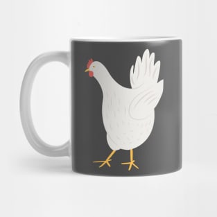 Happy White Hen Mug